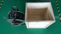 Tambour de déroulement tactique blindé rétractable portable et robuste pour FTTH, 100M 200M 150M 500M