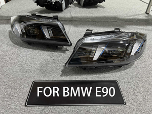 Modificación de Faros Delanteros para Serie 3 E90 05-12 con Luz Diurna LED de Doble Color en Forma de Colmillo E90 Led He - Product Image 5