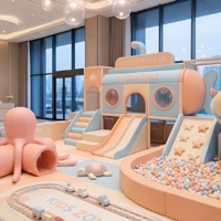 Aire de jeux intérieure sur mesure sur le thème des macarons, toboggan dragon, jeu de rôle boulangerie, centres de jeux haut de gamme certifiés pour la garderie