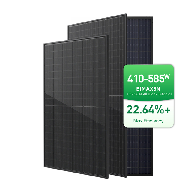 Sunpal Pv Topcon All Black Bifacial Panels 440W 450W 460W 500W 144 Cell Double Glass Bifacial Solar Panel