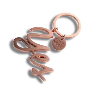 Llavero con Letra Metálica Personalizada, Alfabeto, Color Oro Rosa, Inicial, Marca YES - Product Image 4