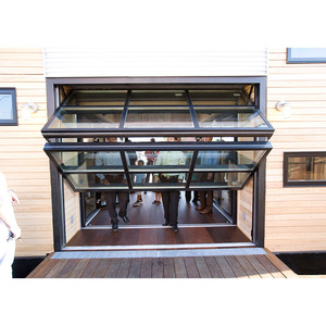 Pliage vertical en verre pour porte de <span class=keywords><strong>garage</strong></span> automatique moderne personnalisé avec système de pliage en aluminium - Product Image 5