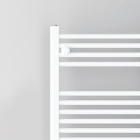 BODE Meilleure vente chauffe-serviettes étanche en acier blanc porte-serviettes chauffant électrique avec étagère supérieure pour serviettes