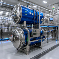 Stérilisateur à autoclave à immersion dans l'eau pour maïs sucré en conserve avec système rotatif