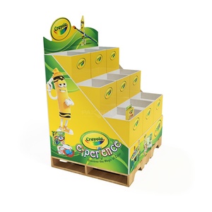 ชั้นวางสินค้าแบบพับได้ทำจากกระดาษแข็ง สำหรับหนังสือ ของเล่น ร้านค้าปลีก ซูเปอร์มาร์เก็ต พาเลทกระดาษตั้งพื้นขนาดใหญ่ ชั้นวาง POS - Product Image 2