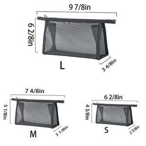 Bolsa de Maquillaje de Malla con Cierre y Logotipo Personalizado para Almacenamiento de Cosméticos - Product Image 5