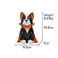 Figurine en résine de Labrador vampire squelette effrayant, statue d'animal de compagnie pour Halloween, décoration de fenêtre et de bureau