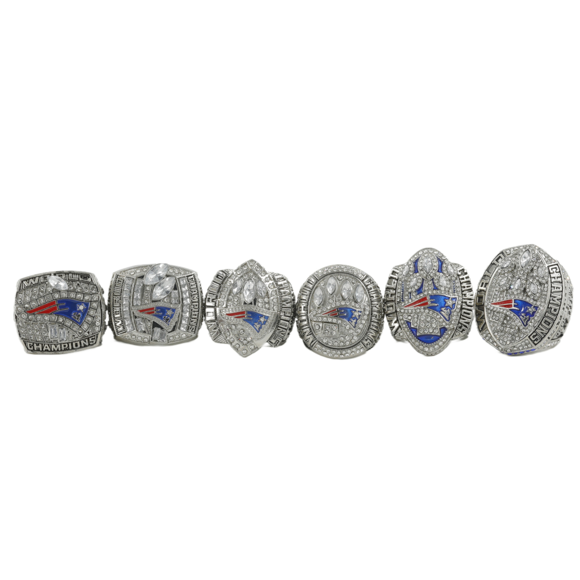 New England Patriots Ring Set - 11pcs Championship Rings