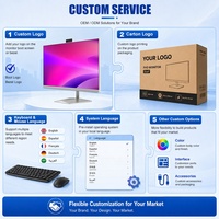 Computadora Todo en Uno OEM ODM de 9.ª Generación con Pantalla Táctil de 23.8 Pulgadas, Computadora de Escritorio con Pantalla LCD para Juegos y Uso Comercial