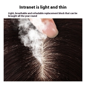 LONGFOR Hair Hair Topper da <span class=keywords><strong>donna</strong></span> con Design 3D frangia a destra per <span class=keywords><strong>capelli</strong></span> bianchi che coprono il Volume dei <span class=keywords><strong>capelli</strong></span> - Product Image 4