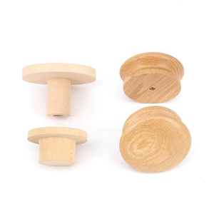 Poignée de meuble en bois lisse faite à la main de haute qualité, petite poignée de tiroir pour armoires de cuisine, commodes, placards - Compatible OEM - Product Image 5