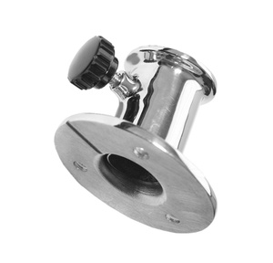 Stainless Steel 316 Marine FLAGPOLE SOCKET TOP MOUNT 1 Inch(25mm) Round Railing Base Handrail <b>Yacht</b> Boat Hardware Accessories St - Product Image 1