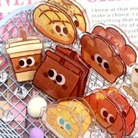 Clip para fotos de la serie de dibujos animados Bread Pp, acrílico con impresión UV, translúcido, creativo y divertido, clip para notas, clip para libros, carpeta de papelería