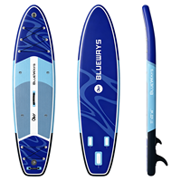 Vente flash : SUP gonflable Drop Stitch 11' x 33" avec pompe, planche à pagaie bleu marine, kit complet, polyvalent, yoga