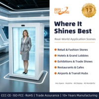 Vitrina LCD Transparente Interactiva de 43-98 Pulgadas con Pantalla Táctil Infrarroja |   Vitrina de Exhibición de Video Holográfico 3D 4K para Exposiciones Tecnológicas