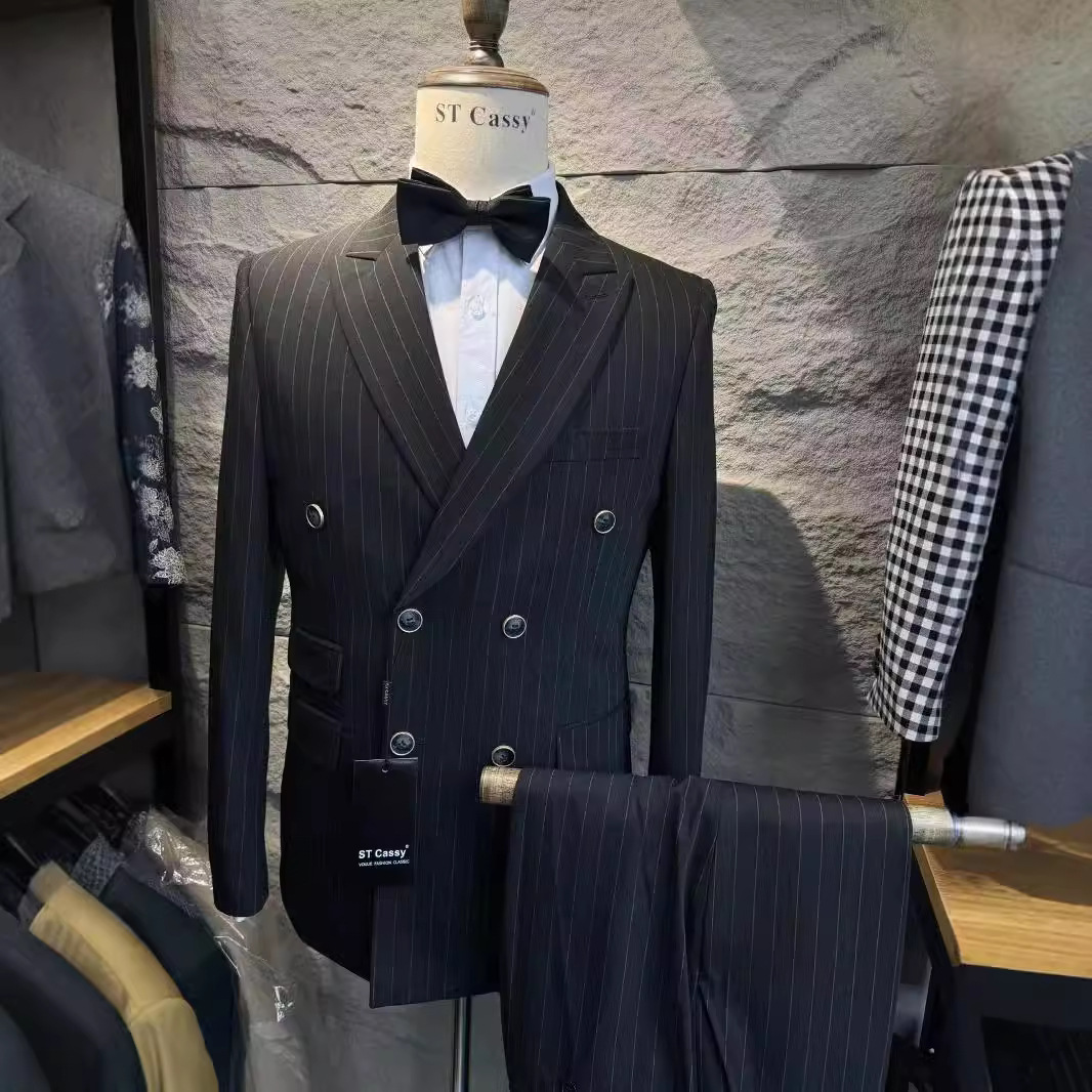 Black-2pcs/set-Jacket+ pants