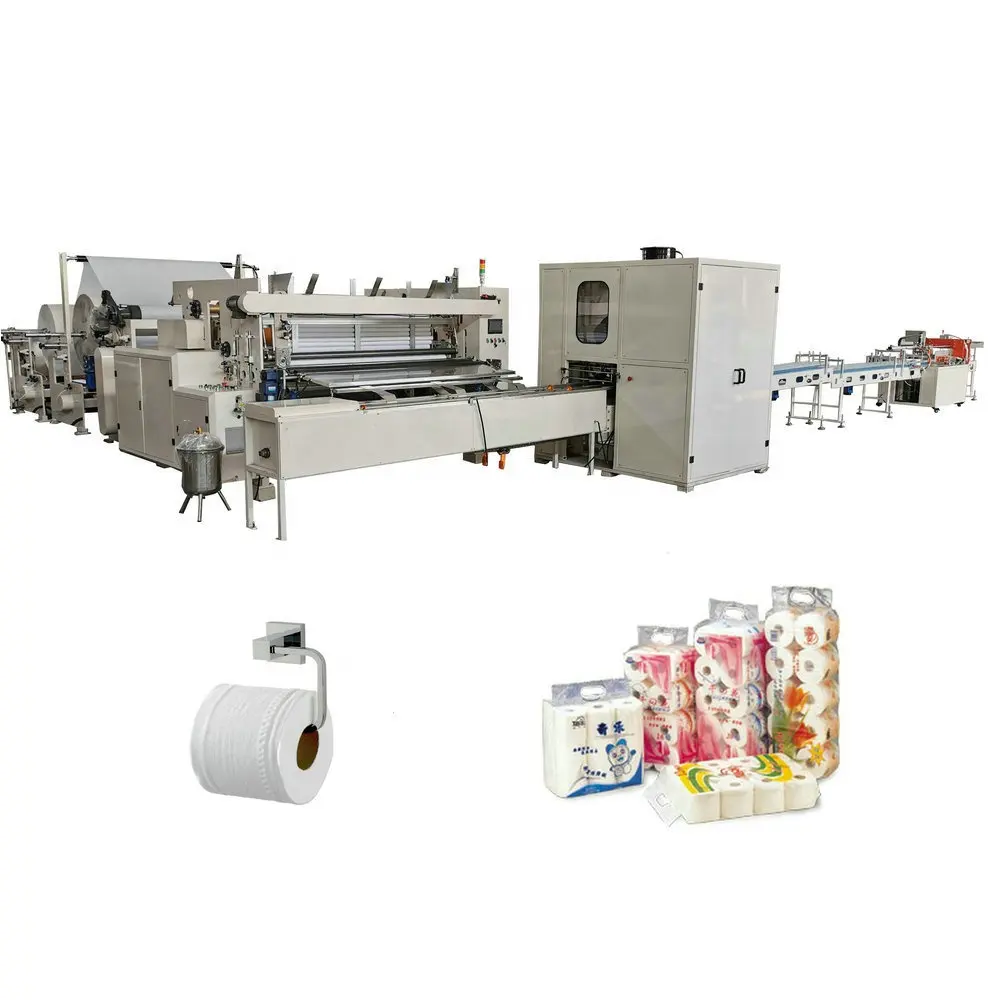 High speed toilet tissue paper machine production line