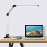 Lampe de bureau LED électrique moderne en aluminium avec fonction de mémoire, contrôle tactile, sans scintillement, éclairage grand angle pour salles de lecture