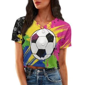 Design di <span class=keywords><strong>calcio</strong></span> stampato in 3D uniforme da Baseball corta da donna Drop Shipping Logo/maglia da Baseball con nome della squadra - Product Image 2