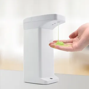 Intelligent plastic hand sensor non-contact dish type automatic soap dispenser for hotel bathrooms and kitchens