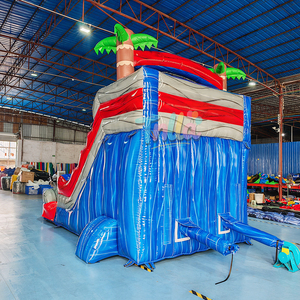 Structure gonflable commerciale en PVC pour parc aquatique, avec toboggan sec et aquatique, idéale pour la <span class=keywords><strong>location</strong></span> événementielle - Product Image 3