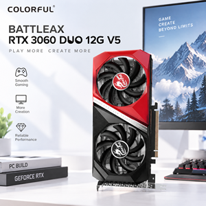 Tarjeta Gráfica de Escritorio Colorful Battle-AX RTX 3060 DUO 12GB GDDR6, 3584 <span class=keywords><strong>CUDA</strong></span>, 192-Bit, Venta al Por Mayor, Disponible en Stock, GPU de Doble Ventilador - Product Image 4