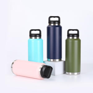 Precio de fábrica 36oz Botella de agua para exteriores Doble pared Metal Deportes Drinkware Logotipo personalizado Boca ancha Adultos Niños Incluye tapa - Product Image 1