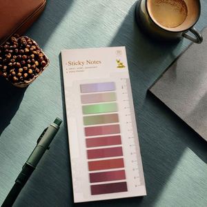 Sticking Gradient Morandi Index Loose-Leaf Color Transparent Self-Adhesive <b>Memo</b> <b>Pads</b> for Learning Office Use Simple - Product Image 4