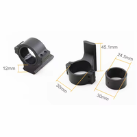 Support de lampe torche de chasse réglable en aluminium haute performance pour accessoires d'optiques et de lunettes de visée, support de lampe torche 30, optique 2x