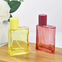 Flacon de parfum en verre dégradé en gros avec boîte, logo personnalisé, atomiseur rechargeable pour huile parfumée