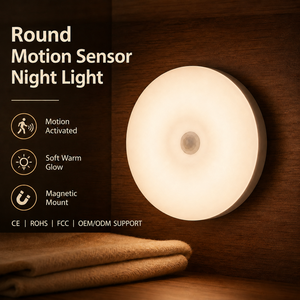 LED Rechargeable Battery PIR Motion Sensor Night Light Magnetic Step Light Soft Eye Friendly <b>Illumination</b> Wardrobe Staircase - Product Image 1
