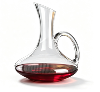 Carafe à vin en cristal sans plomb avec poignée, aérateur pour vin rouge, carafe à verser