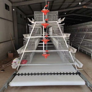 Attrezzature avicole zincate per allevamento di galline ovaiole, gabbie a batteria automatizzate ad alta produttività per allevamenti di uova. - Product Image 4
