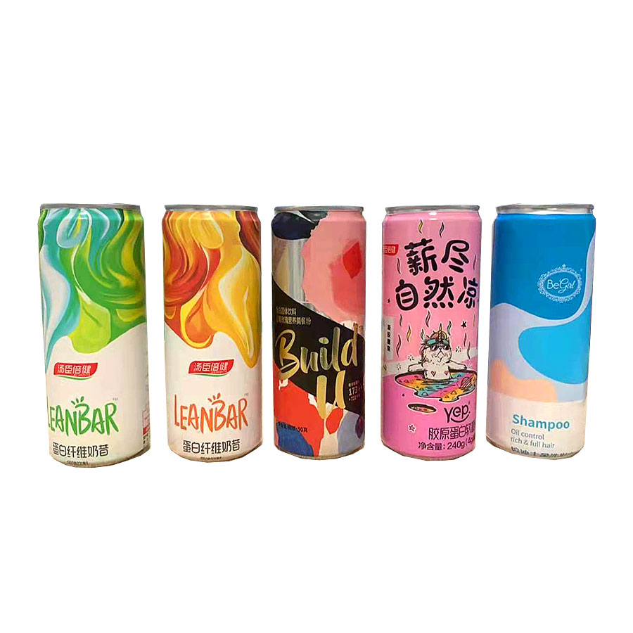 Heat Shrink Labels For Can Quality Printing Label Shrinking Sleeve Cans Packaging Plastic PVC Shrink Sleeves Custom Order Accept