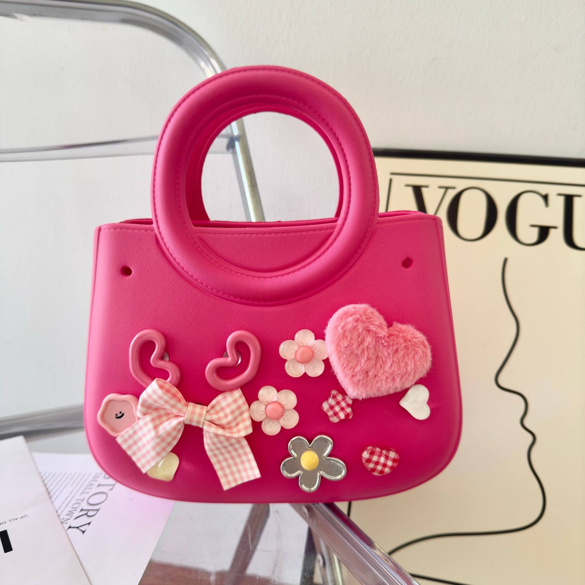 B3 rose rouge-forme de coeur k