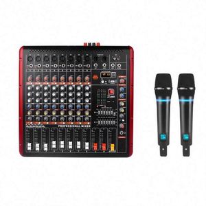 AOSHEN - Amplificador de Potencia Profesional de 2x350 W, 8/12 Canales, 16 DSP, Mezclador USB, Micrófono Inalámbrico Dual, Material Metálico - Product Image 2