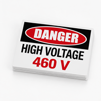Étiquettes de sécurité électriques haute tension personnalisées, durables, autocollantes, avec avertissements de danger et de prudence pour les équipements électriques