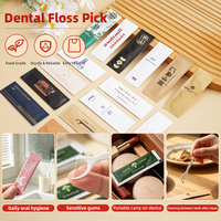 Vente en gros de bâtonnets de fil dentaire jetables fins, emballés individuellement, étiquettes de fil dentaire, logo personnalisé