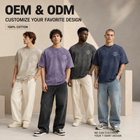 T-shirt en coton unisexe rétro streetwear, coupe oversize décontractée, couleur unie, respirant, effet délavé, épaules tombantes, grandes tailles, OEM ODM
