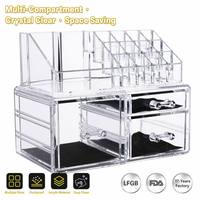 Organisateur de maquillage moderne en acrylique transparent Yunuoxi, 3 tiroirs, doublure en velours, support à 12 emplacements pour rouges à lèvres, rangement de cosmétiques, vente en gros