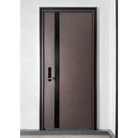 Porte de sécurité en acier inoxydable, charnières dissimulées anti-effraction, design étanche, entrée moderne pour appartement, hôtel, villa, hall