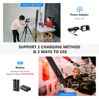 3 paquets de bâtons d'éclairage vidéo LED 2.4 GHz Kit d'éclairage photographique avec 3 filtres de couleur à distance Dimmable CRI 95 et support de bras