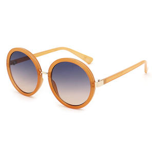 نظارات شمسية مستديرة أنيقة مخصصة HP23517 خفيفة الوزن OEM عصرية Lunette De Soleil مع حماية UV400 - Product Image 3