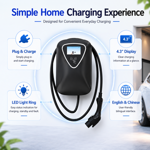 Nouvelle borne de recharge murale AC 11 kW pour véhicules électriques avec protection contre les fuites de <span class=keywords><strong>type</strong></span> B, homologation IP65 CE - Product Image 2