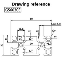 Profilé d'extrusion en aluminium à rainures en T 3060 6063-T5 anodisé noir pour assemblage modulaire, équipement de charpente, protection de machine, établi, villa
