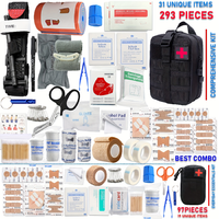 293 pièces/97 pièces trousse de premiers soins 3 pour la survie en plein air comprend des ciseaux pince à épiler attelle sifflet pour voiture bateau voyage
