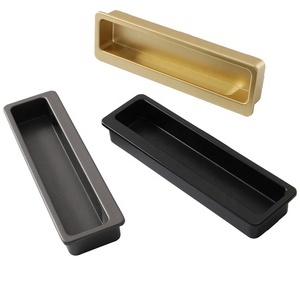 Einfacher Schubladen griff des Herstellers Schrank türgriff Zink Moderner minimalisti scher quadratischer versteckter langer Griff - Product Image 1