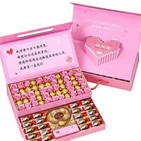 Caja de Regalo Personalizada Ecológica de Materiales Reciclados para Bombones, Trufas y Dulces de Chocolate, Diseño Cuadrado y Portátil