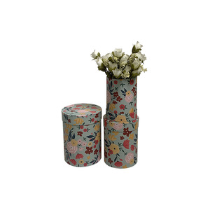 Caja de Regalo Redonda con Diseño Rural de Tres Piezas, Caja para Flores Tipo Cubo - Product Image 4