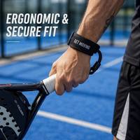 Sangle de poignet en polyester premium pour raquette de padel avec boucle, remplacement facile, cordon portable, accessoires de padel durables, logo personnalisé